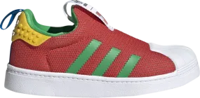 Adidas LEGO x Superstar 360 J 'Pantone' Sneakers, Red