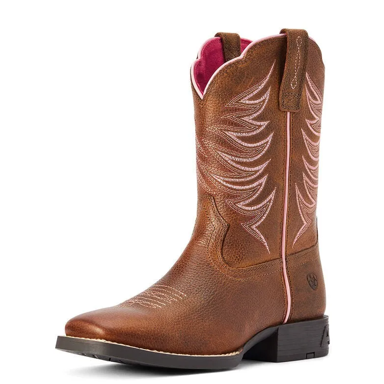 Ariat Kid's Firecatcher Y Western Boot- Rowdy Brown