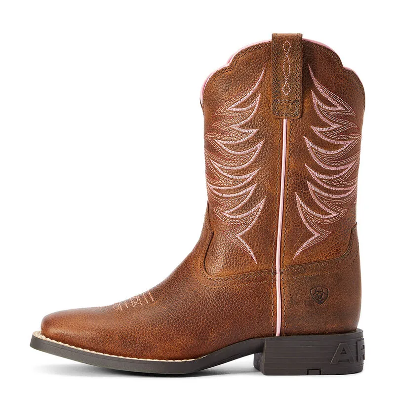 Ariat Kid's Firecatcher Y Western Boot- Rowdy Brown