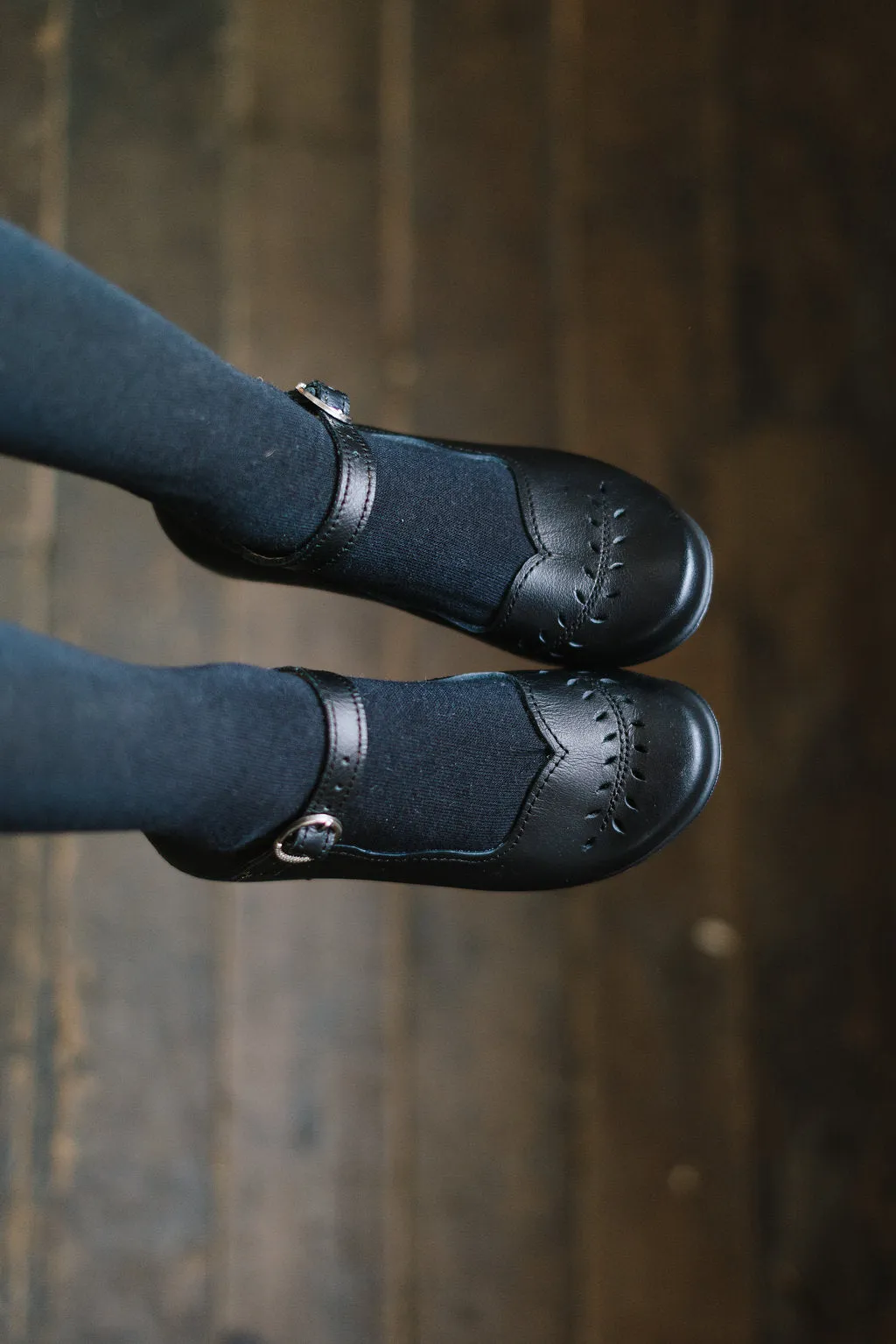 Black Cosecha Mary Janes {Children's Leather Shoes}