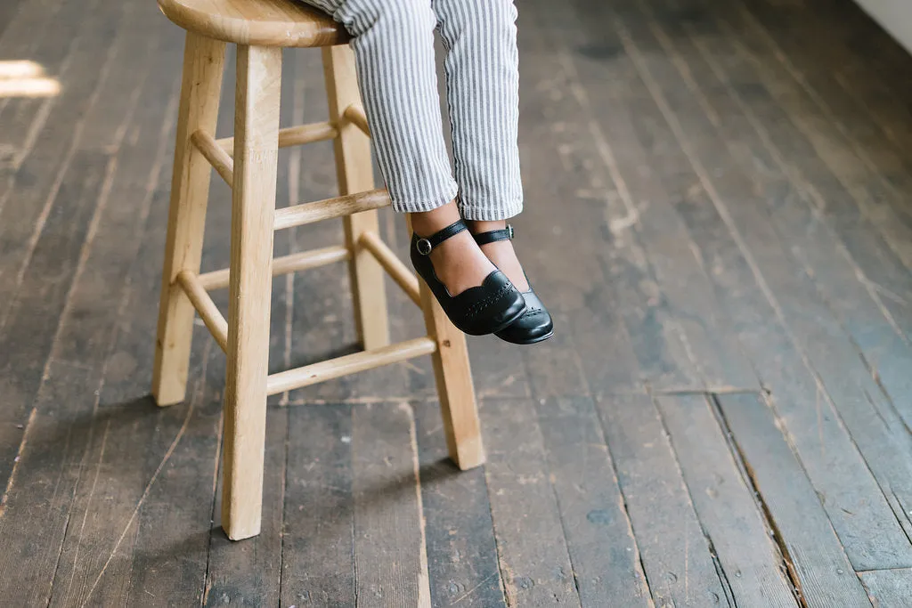 Black Cosecha Mary Janes {Children's Leather Shoes}