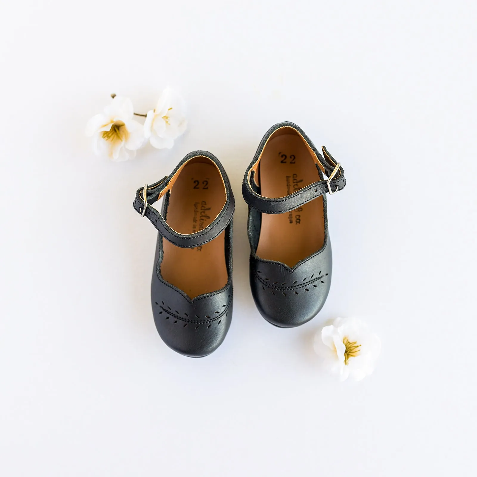 Black Cosecha Mary Janes {Children's Leather Shoes}