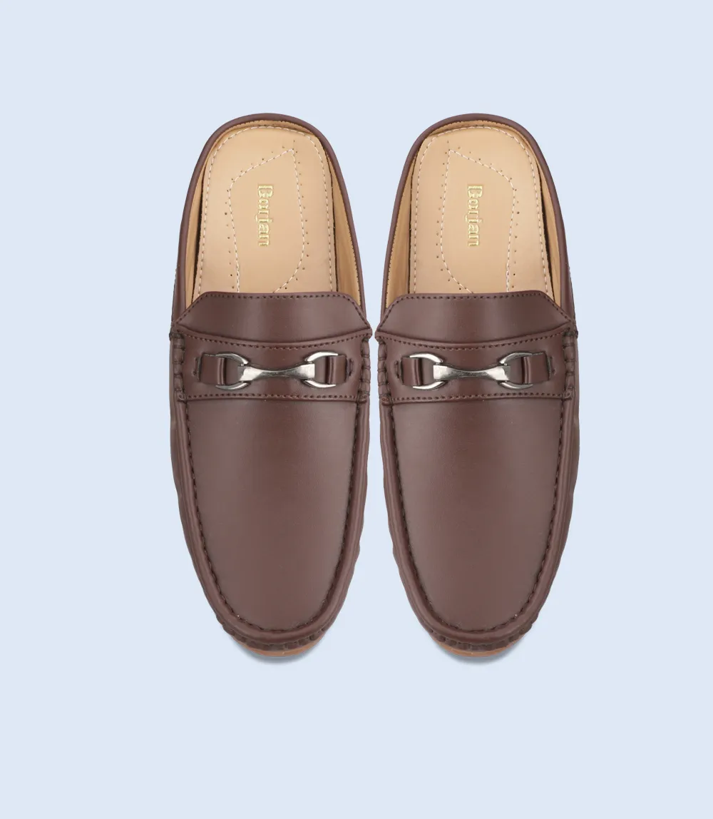 BM6681-BROWN-Men Mule