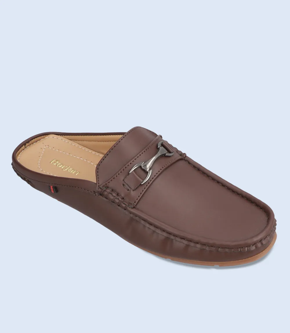 BM6681-BROWN-Men Mule