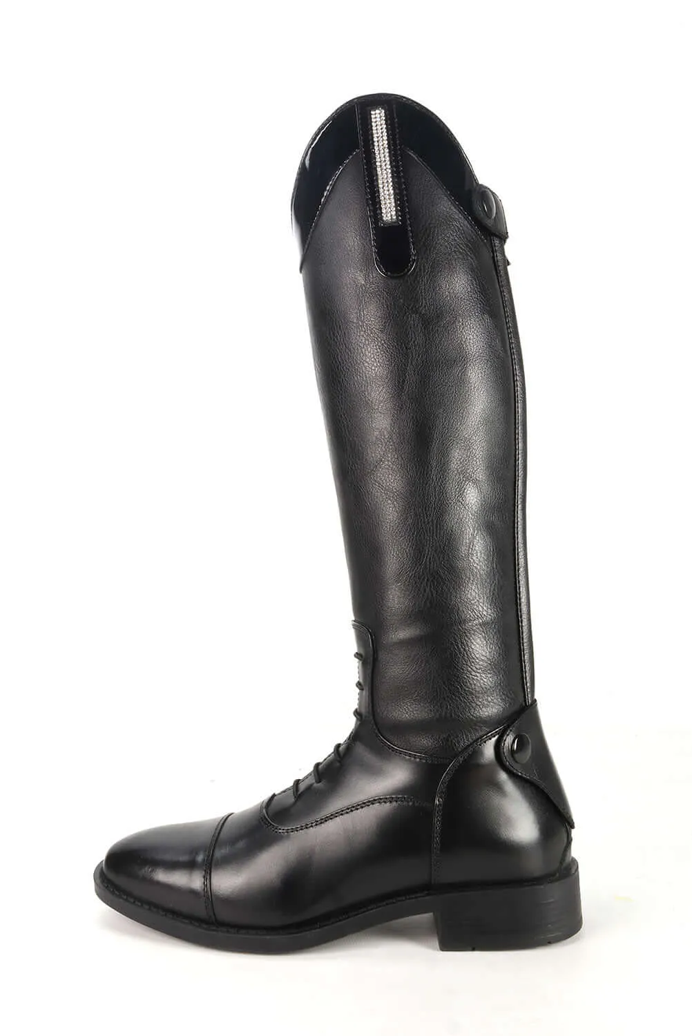 Brogini Como Piccino Yr Boots Childs Black Patent