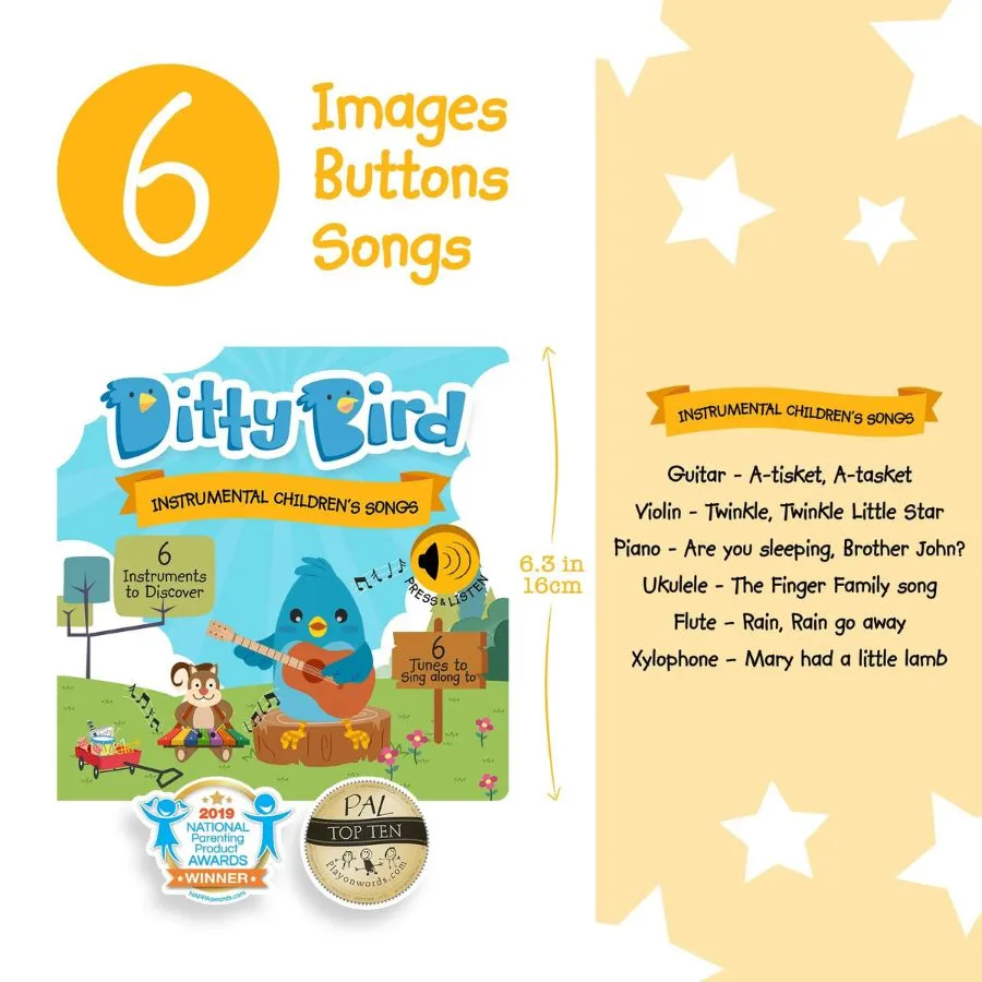 Ditty Bird - Instrumental Children's Songs Board Book