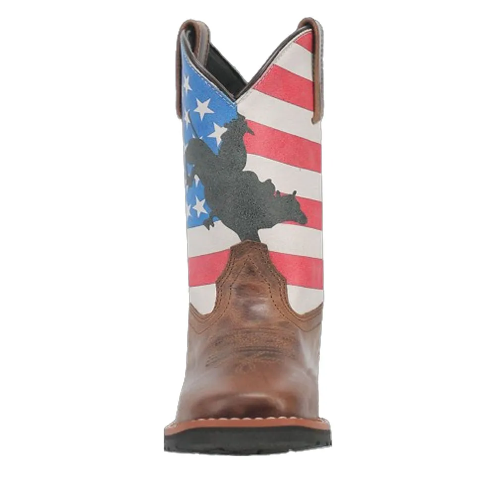 DPC2823 DPC3823 Dan Post Youth Buck Leather Square Toe Cowboy Boot