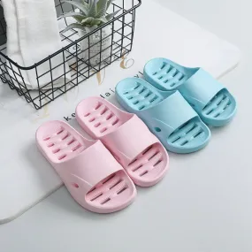 Dunnmall Tuochi Shoes Bathroom Slippers for Women Summer Interior Home Couple Hollow out Bath Non-Slip Mute Children's Slippers for Men