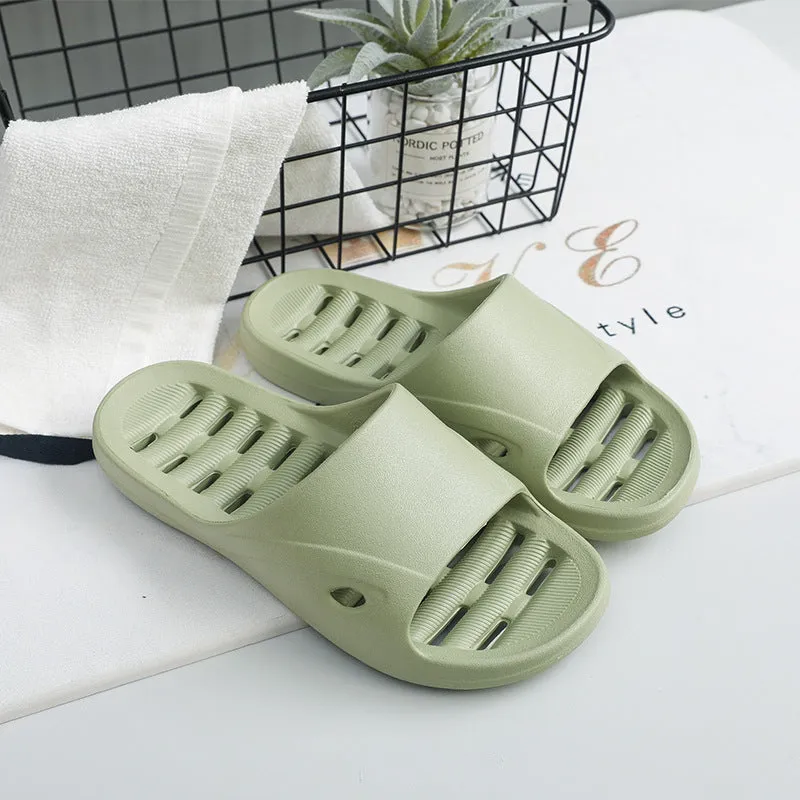 Dunnmall Tuochi Shoes Bathroom Slippers for Women Summer Interior Home Couple Hollow out Bath Non-Slip Mute Children's Slippers for Men