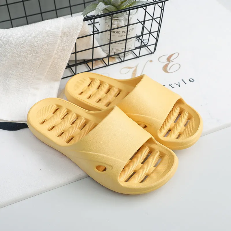 Dunnmall Tuochi Shoes Bathroom Slippers for Women Summer Interior Home Couple Hollow out Bath Non-Slip Mute Children's Slippers for Men