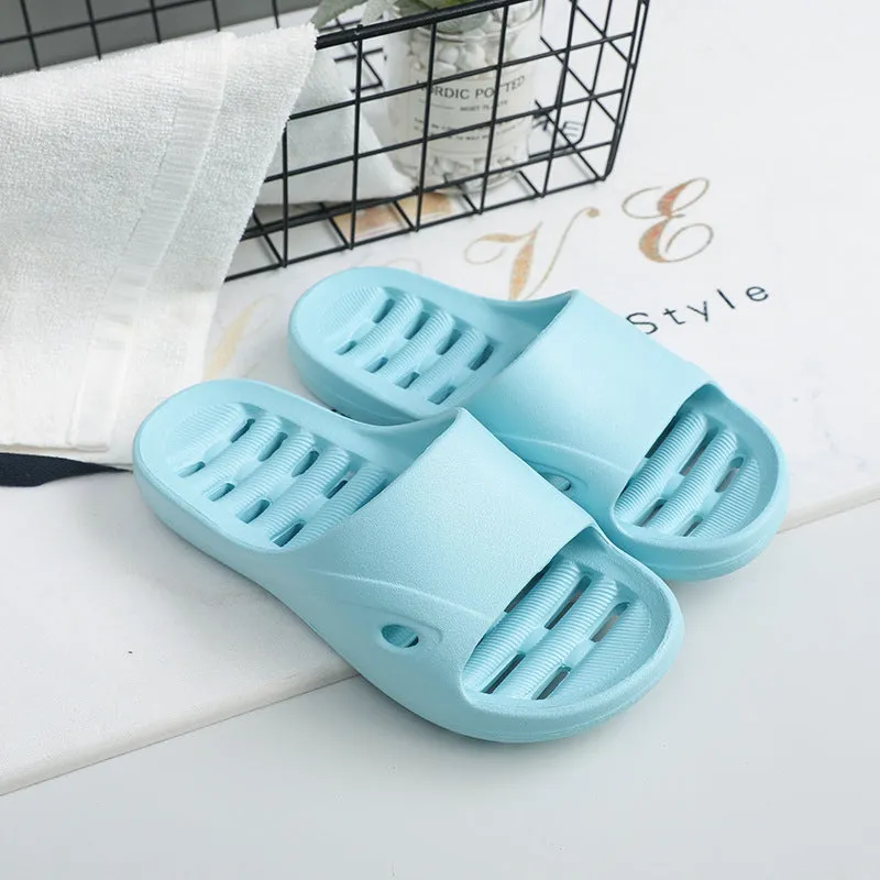 Dunnmall Tuochi Shoes Bathroom Slippers for Women Summer Interior Home Couple Hollow out Bath Non-Slip Mute Children's Slippers for Men