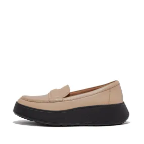 FItflop F Mode Padded Detail Leather Flatform Loafer Latte Beige