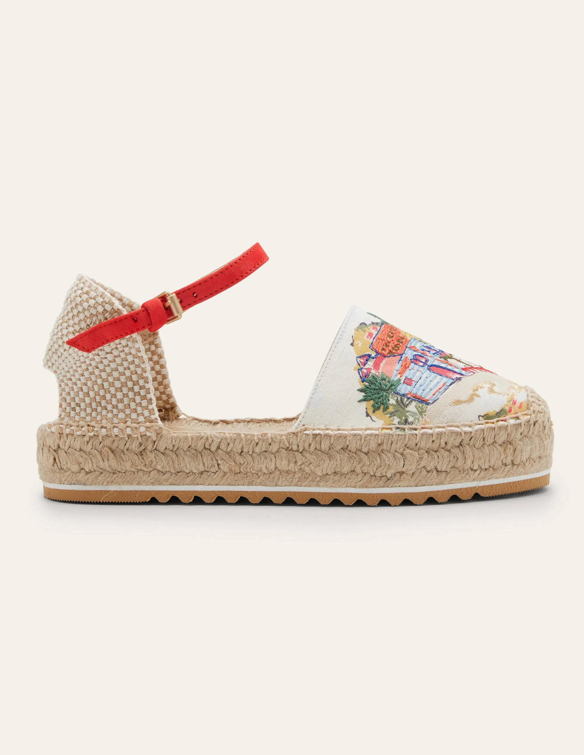 Flatform Espadrilles-Ivory, Paradise Bay