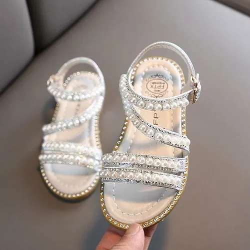 Girl Sandals Summer Fashion Kids Baby Girls Bling Rhinestone Princess