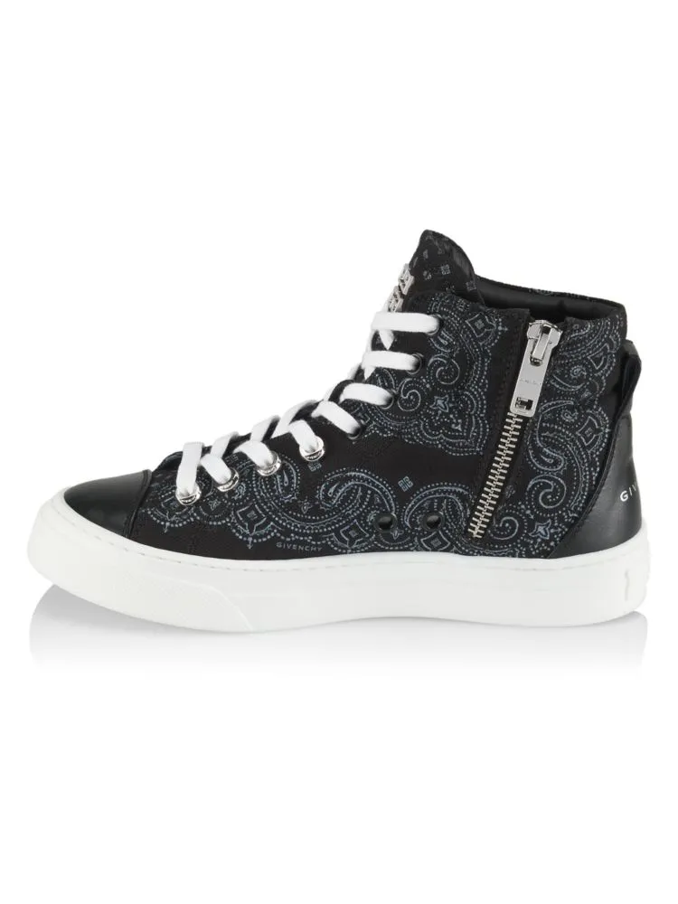 Givenchy children's high top sneakers with bandana, black