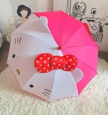 Kids Umbrella Cute Cartoon Hello Kitty Children's Stick Umbrella