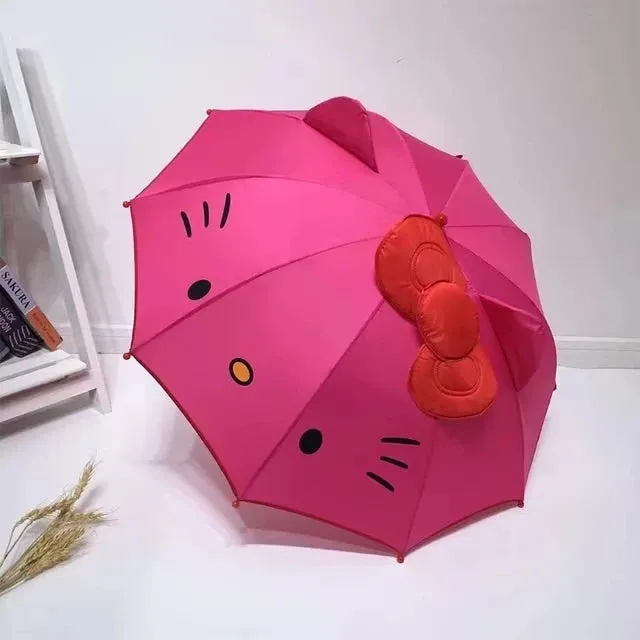 Kids Umbrella Cute Cartoon Hello Kitty Children's Stick Umbrella