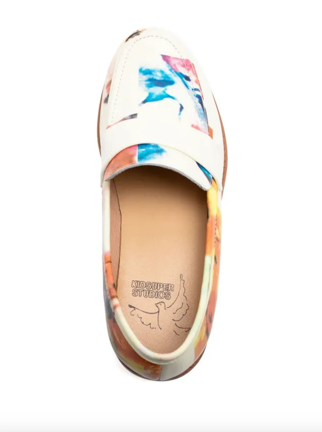 KidSuper Collage faces printed loafer