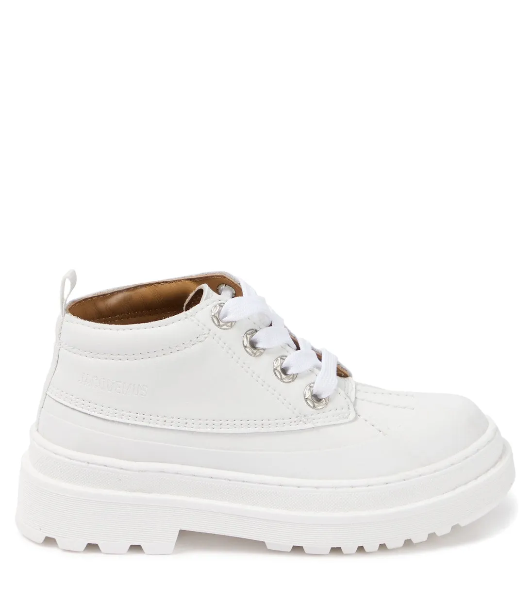 Leather ankle boots les meunier Jacquemus Enfant, white