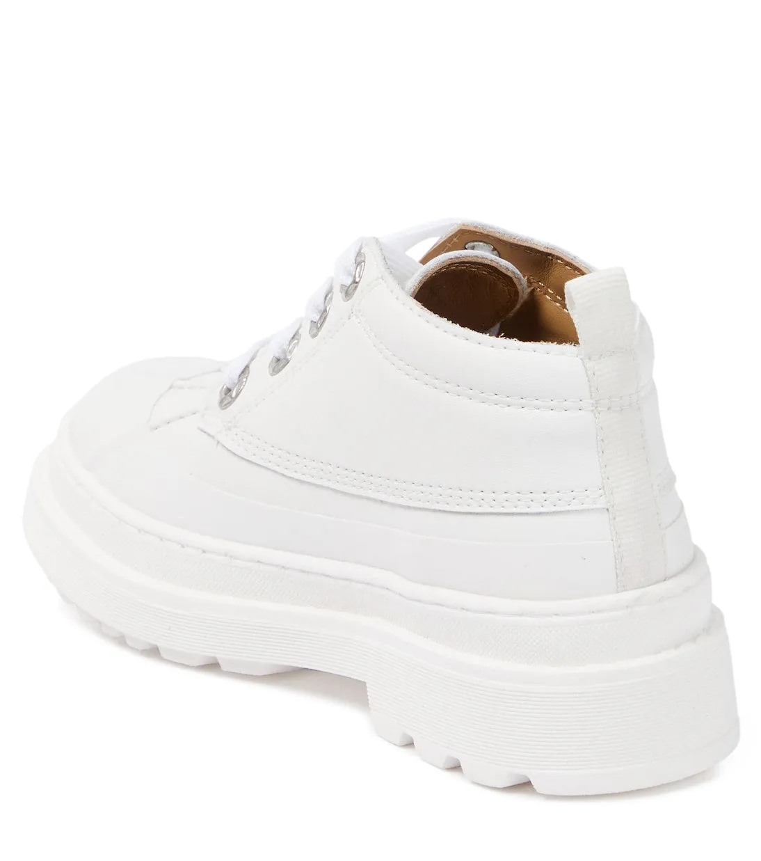 Leather ankle boots les meunier Jacquemus Enfant, white