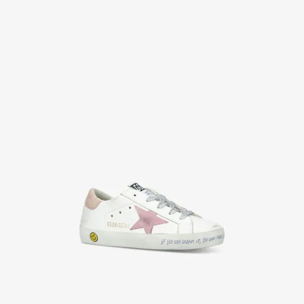 Low-top sneakers in leather and suede with Super Star logo for children from 6 months to 5 years Golden Goose ,  white