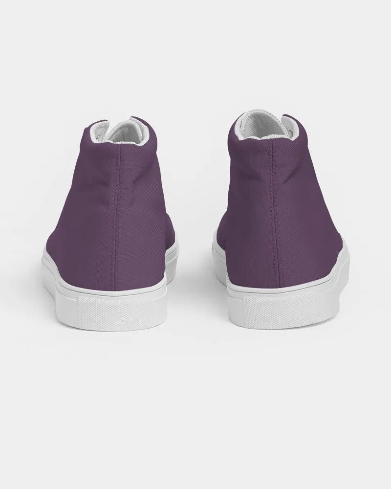 Medium Dark Purple Women's High-top Canvas Sneakers | Women's | Medium Dark Pastel Purple | C30M60Y0K60