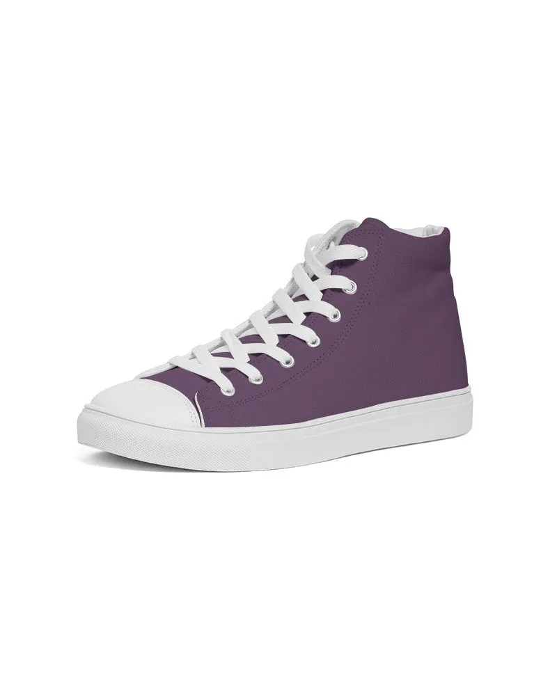 Medium Dark Purple Women's High-top Canvas Sneakers | Women's | Medium Dark Pastel Purple | C30M60Y0K60