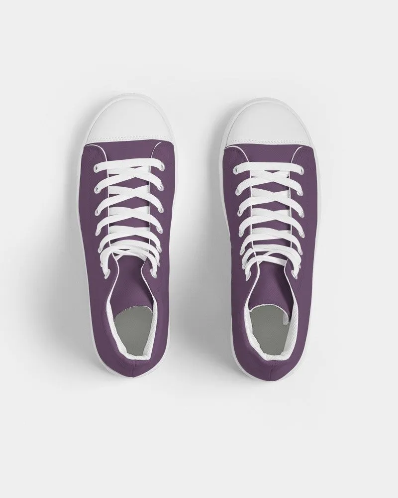 Medium Dark Purple Women's High-top Canvas Sneakers | Women's | Medium Dark Pastel Purple | C30M60Y0K60