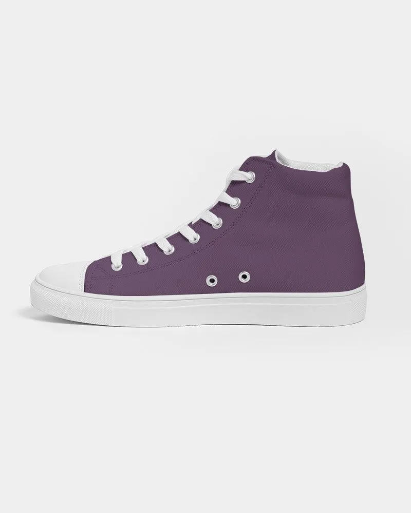 Medium Dark Purple Women's High-top Canvas Sneakers | Women's | Medium Dark Pastel Purple | C30M60Y0K60