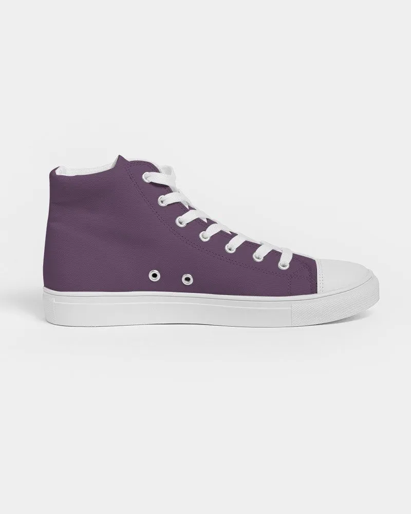 Medium Dark Purple Women's High-top Canvas Sneakers | Women's | Medium Dark Pastel Purple | C30M60Y0K60