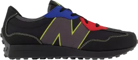 New Balance 327 Big Kid 'Black Red Blue' Sneakers, Black