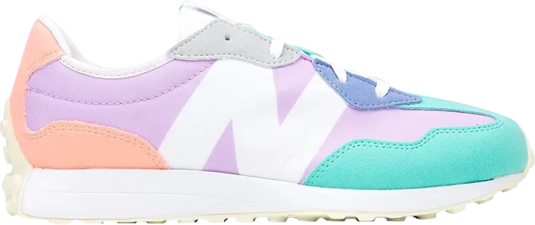 New Balance 327 Big Kid Wide 'Dark Violet Glow Summer Jade' Multicolor