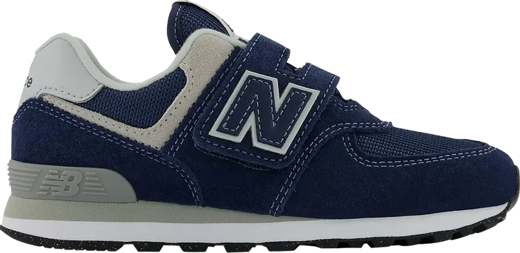 New Balance 574 Hook and Loop Little Kid 'Core Pack - Navy' Sneakers, Blue