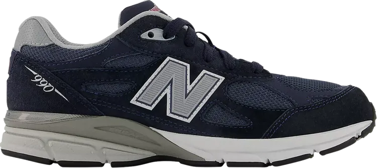 New Balance 990v3 Big Kid 'Navy' sneakers, blue