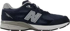 New Balance 990v3 Big Kid 'Navy' sneakers, blue