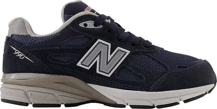 New Balance 990v3 Little Kid 'Navy' sneakers, blue