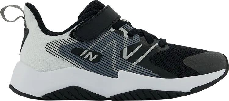 New Balance Rave Run v2 Bungee Lace Big Kid 'Black White' Sneakers, Black