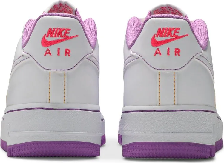 Nike Air Force 1 '07 Low GS 'Contrast Stitch - Fuchsia Glow', White