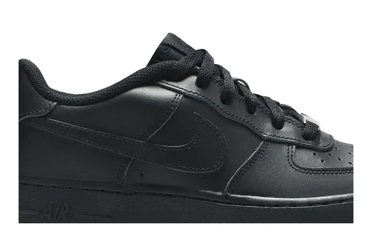 Nike Air Force 1 Low GS 'Triple Black' Sneakers, Black