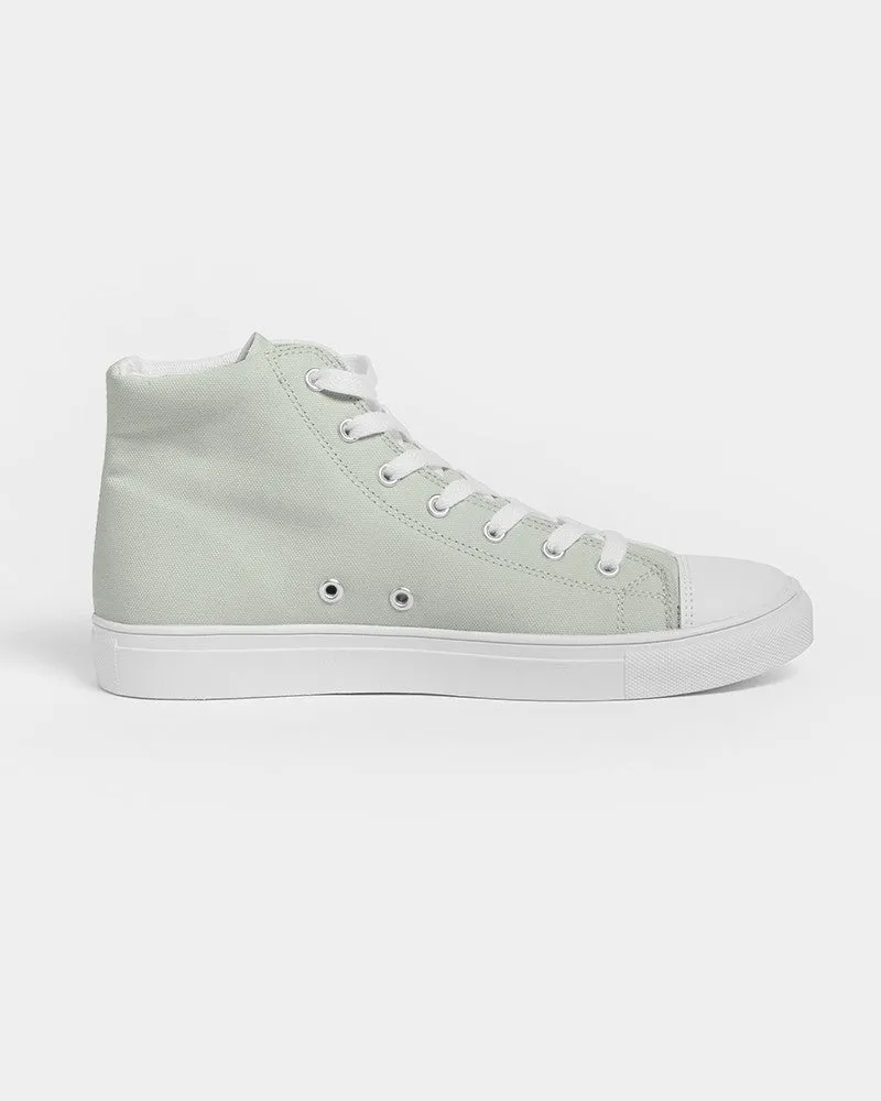 Pale Warm Green Men's High-top Canvas Sneakers | Men's | Bright Pale Warm Green | C5M0Y10K0