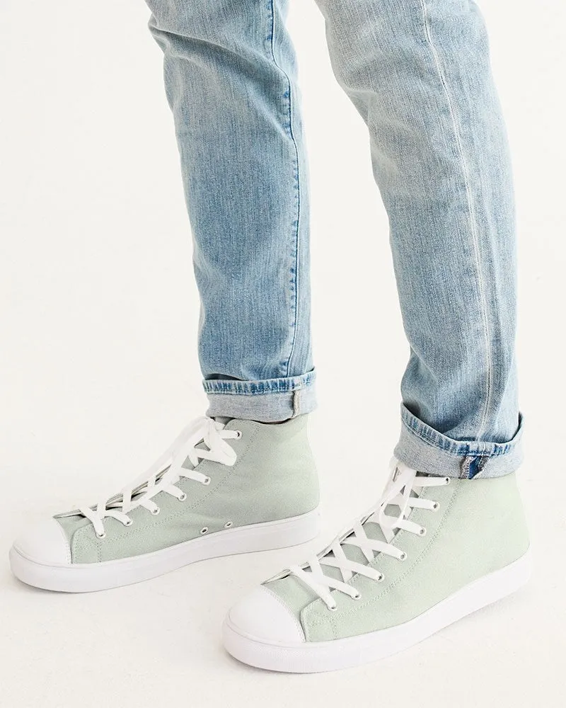 Pale Warm Green Men's High-top Canvas Sneakers | Men's | Bright Pale Warm Green | C5M0Y10K0