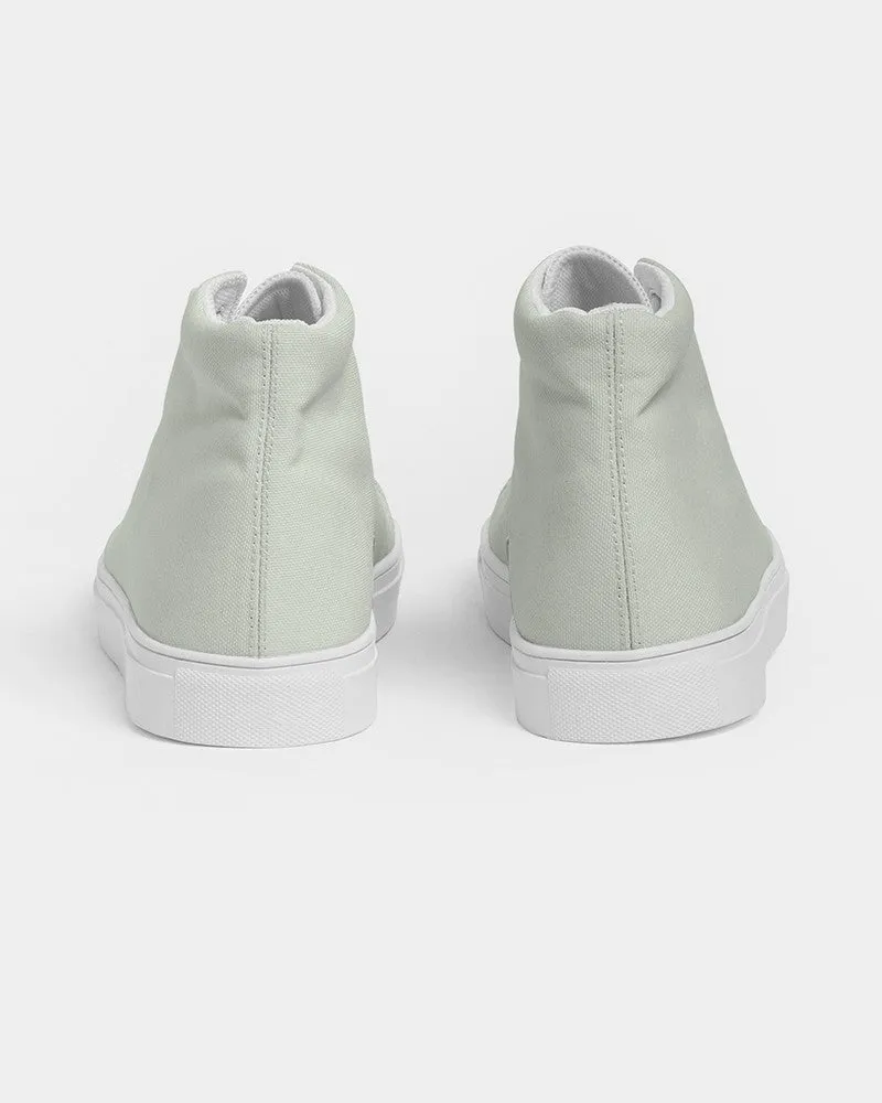 Pale Warm Green Men's High-top Canvas Sneakers | Men's | Bright Pale Warm Green | C5M0Y10K0