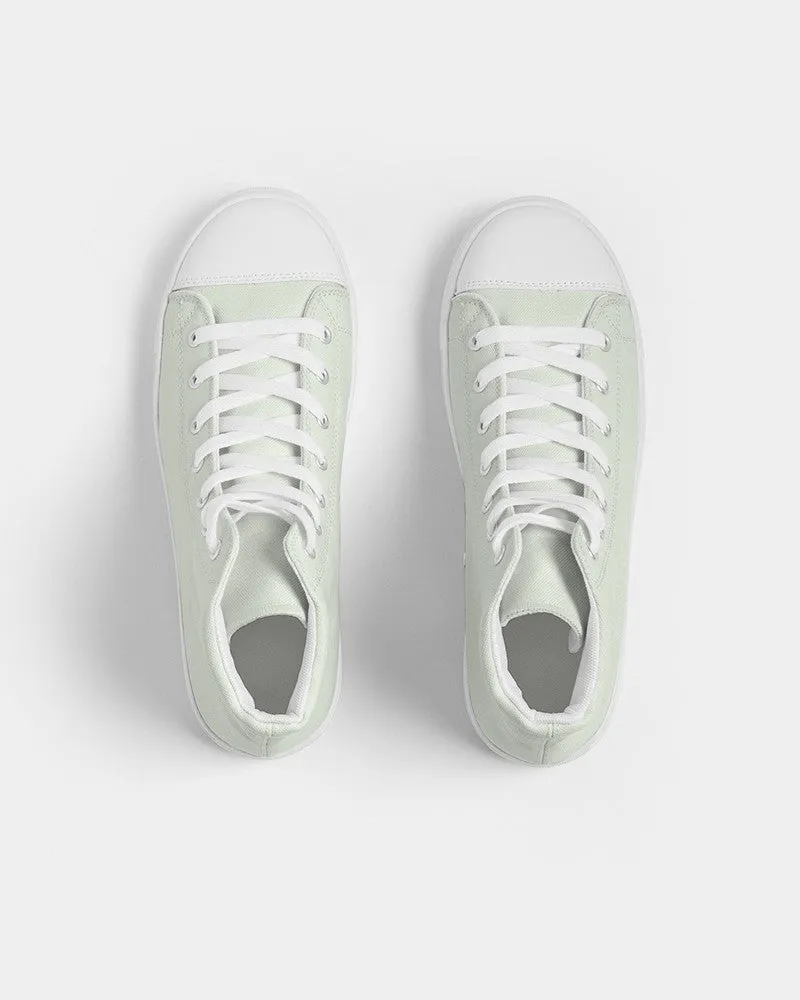 Pale Warm Green Men's High-top Canvas Sneakers | Men's | Bright Pale Warm Green | C5M0Y10K0