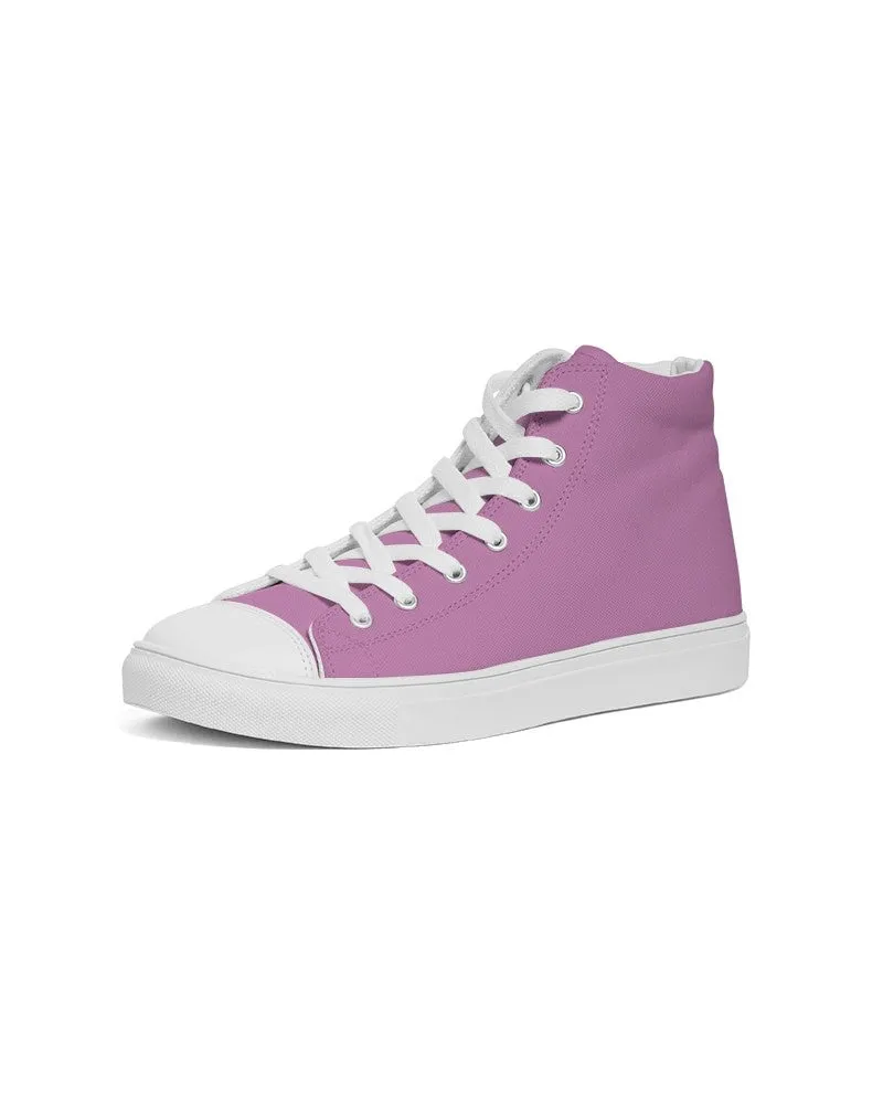 Pastel Magenta Purple Men's High-top Canvas Sneakers | Men's | Bright Pastel Magenta Purple | C15M60Y0K0