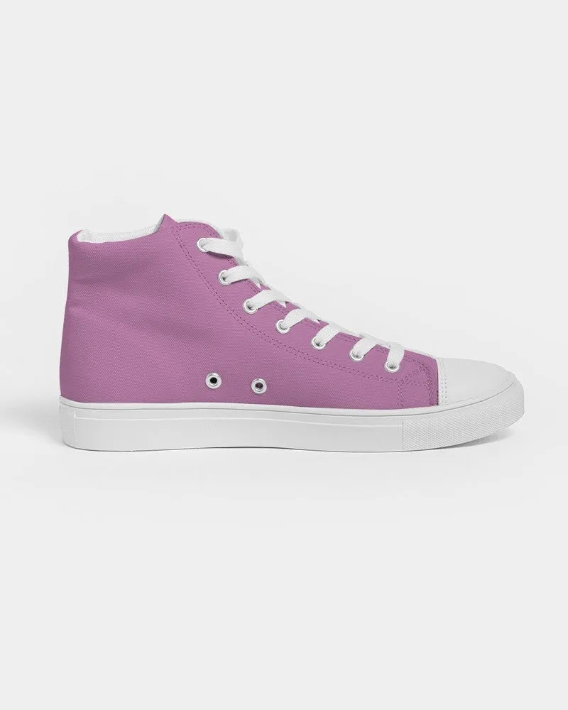 Pastel Magenta Purple Men's High-top Canvas Sneakers | Men's | Bright Pastel Magenta Purple | C15M60Y0K0