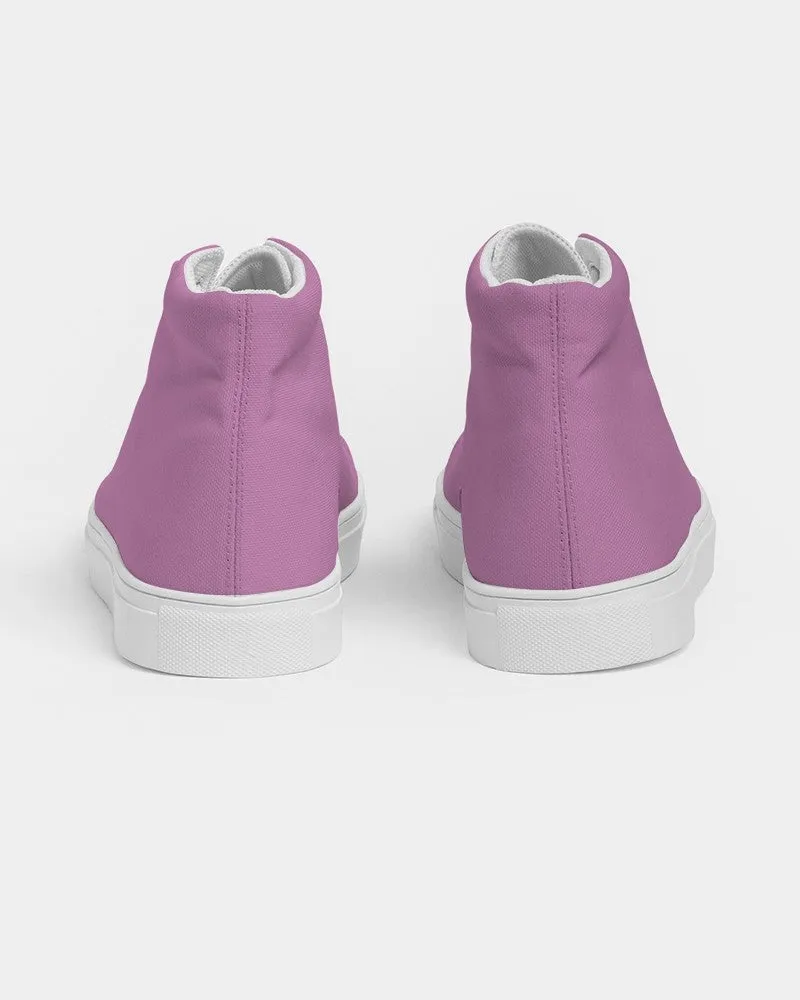 Pastel Magenta Purple Men's High-top Canvas Sneakers | Men's | Bright Pastel Magenta Purple | C15M60Y0K0