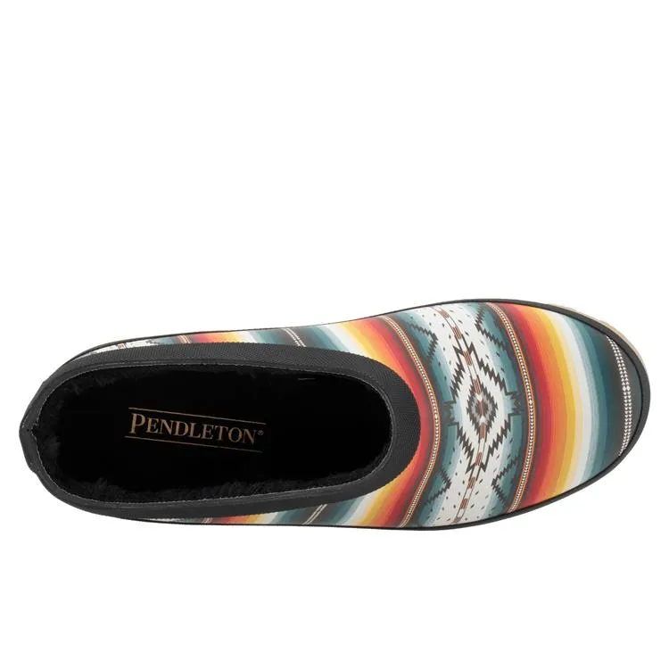 Pendleton Saltillo Sunset Black Rainbow Rubber Clog