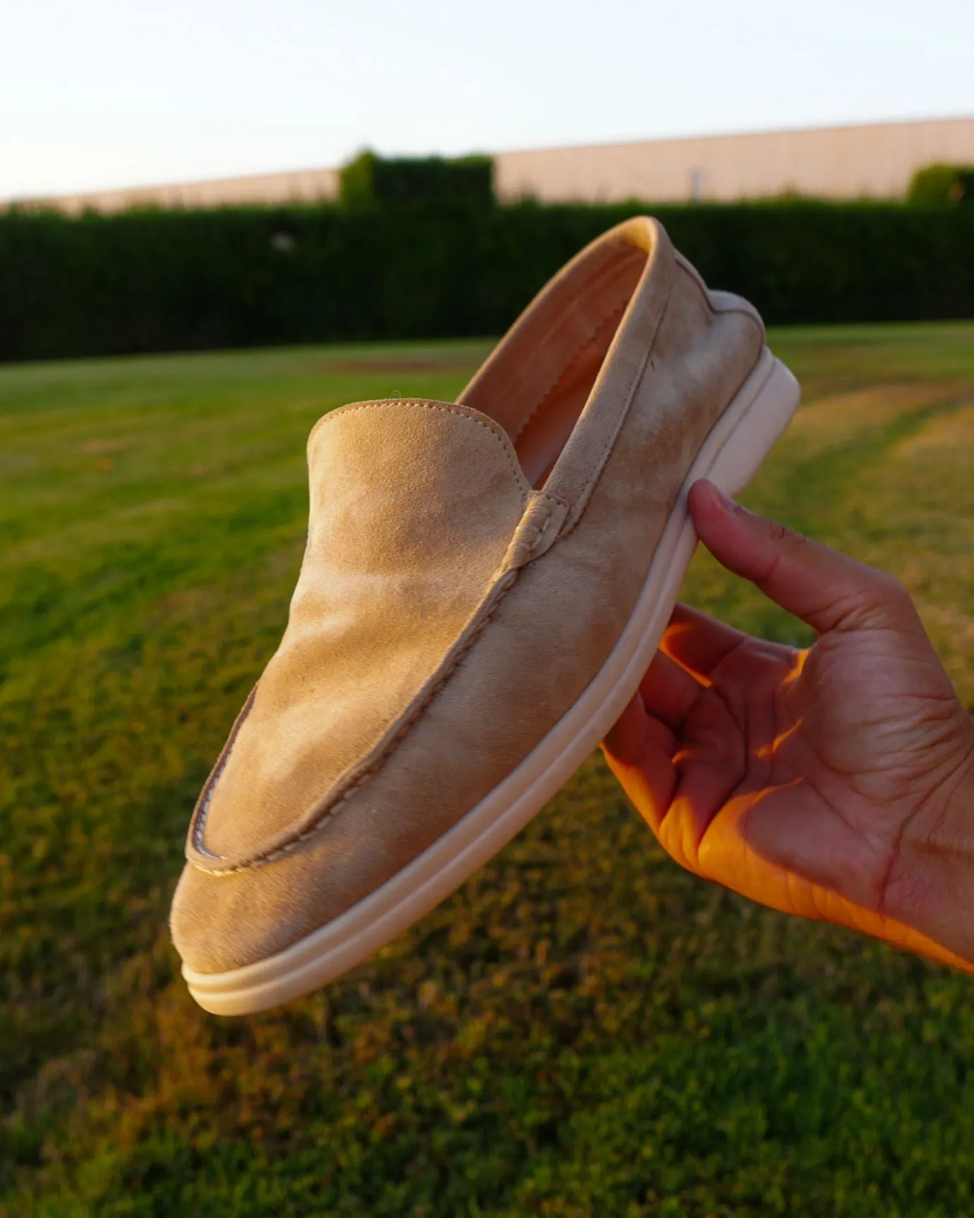 Portofino Suede Loafers Leather - Apricot