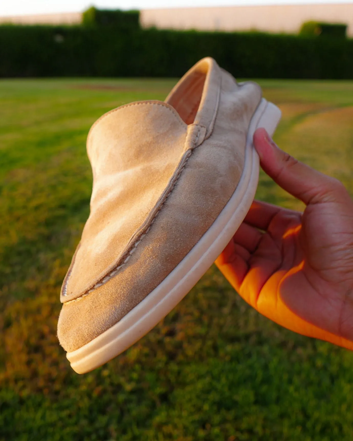 Portofino Suede Loafers Leather - Apricot