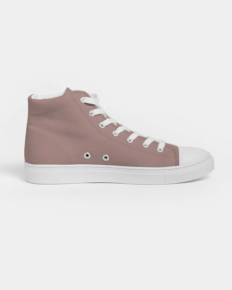 Shaded Pale Pastel Red Brown High-Top Canvas Sneakers | Men's | C0M30Y22K30